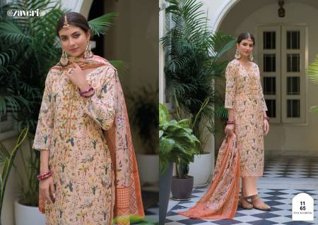 Ayleen By Zaveri Linen Readymade Printed Suits Catalog

